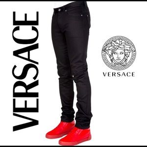 VERSACE SKINNY JEANS (Black/New Without Tags)